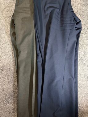 Men’s Lot of 2 Haggar Cool 18 Pro Casual Dress Pants 40x32 Blue And Gray